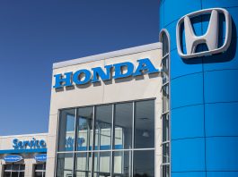Save Download Preview Indianapolis - Circa May 2017: Honda Motor Co. Logo and Sign.