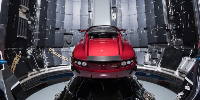 tesla car spacex outerspace rocket musk
